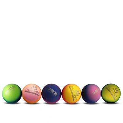 Image of SPORTSPET High Bounce Natural Rubber Dog Balls (6 Pack Smoothie) (60mm)