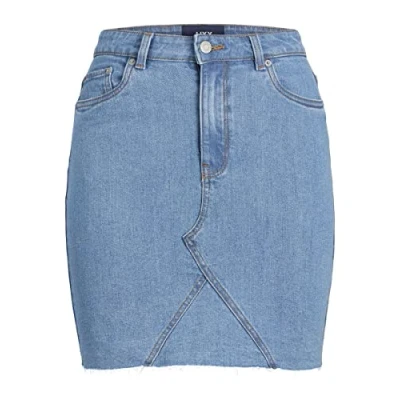 Image of JJXX Women&#039;s Jxhazel Short Skirt Hw Rh AKM Ln, Light Blue Denim/Detail: akm3, L