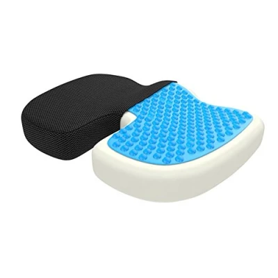 Image of Gel Seat Cushions Non Slip, Memory Foam, Orthopaedic Office Chair Cushions, Coccyx Cushion Pressure Relief &amp; Back Support Car for and Driving Gifts Women Men