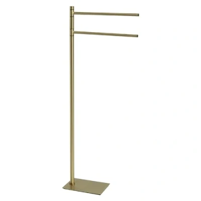 Image of GEDY Seoul Stainless Steel Towel Holder and Cromall, Bathroom Holder, Gold, 83.5 x 14 34 cm