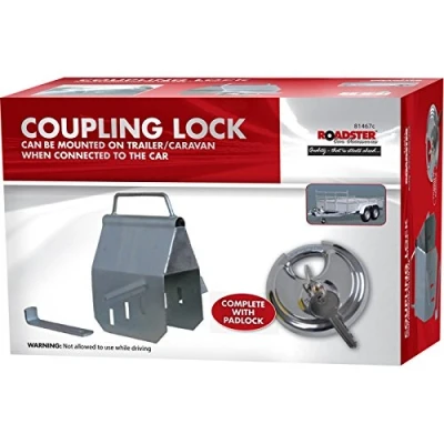 Image of Universal Security HITCHLOCK Caravan Trailer Hitch Coupling Tow Ball Padlock New (Anti Theft Lock Cover)