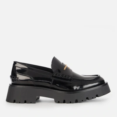 Image of Alexander Wang Women&#039;s Carter Leather Loafers Black UK 7