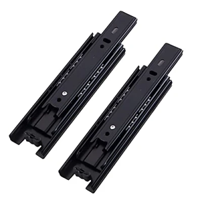 Image of Metal Steel Drawer Ball Bearing Runners Slides,Tianher Heavy Duty 150 mm 3 Folds Full Extension Side Mount 45 kg Load Capacity 6 inch (1 Pair)