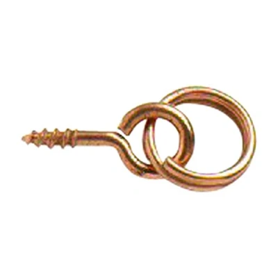 Image of Merriway BH01967 (50 Pcs) Picture Mirror Frame Screw Ring, Copper Plated Small Pack of 50 Pieces