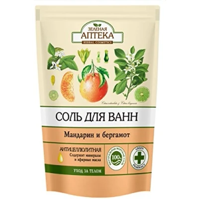 Image of 6296 Bath Salt Mandarin and Bergamot Anticellulite 500g Green Pharmacy