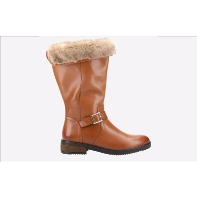 Image of Hush Puppies Women&#039;s Bonnie Mid Calf Boot, Tan, 8 UK