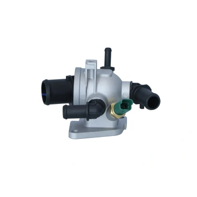 Image of 55194271, 55202373, 55224022 Engine thermostat NRF 725147 88C with sensor, seal ring housing VAUXHALL: Corsa Mk3, Astra Mk5