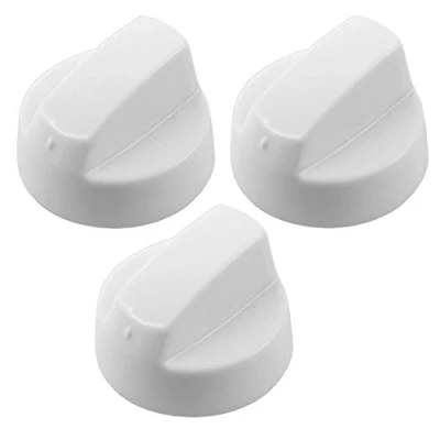 Image of Spares2go Universal White Control Knobs for Hotpoint Oven Cooker &amp; Hob (Pack of 3 + 15 Adaptors)