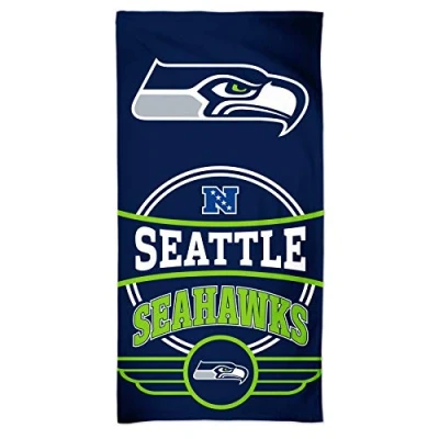Image of Wincraft NFL Seattle Seahawks Logo Beach Towel 150 x 75 cm
