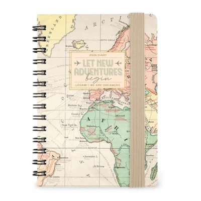 Image of Never Stop Exploring, Map Week To View A6 Diary 2026