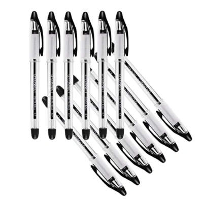 Image of Q Connect Delta Ballpoint Pen Medium Black (12 Pack)