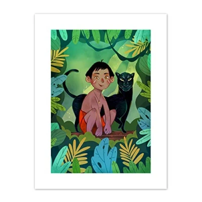 Image of Wee Blue Coo Jungle Boy Mowgli Canvas Wall Art Print