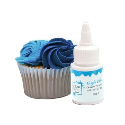 Image of Colour Splash Oil Based Food Bright Blue Vibrant Edible For Baking, Colours Buttercream, Cake Mix, Chocolate 30ml