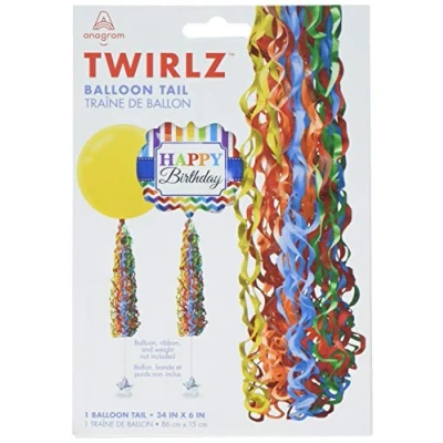 Image of Amscan 8231001 Twirlz Medium Primary