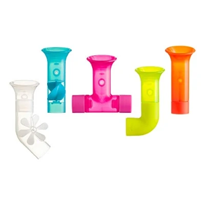 Image of TOMY Boon Pipes Baby Bath Toy Accessories For Babies and Toddlers 5 Multicoloured Water Time Suitable 1, 2, 3 4 Year Olds