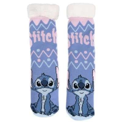 Image of Disney Lilo &amp; Stitch Hut Socks House for Women Cuddly Fluffy Winter Warm purple, 35 38