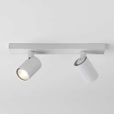 Image of Astro Ascoli Twin, Dimmable Indoor Spotlight (Textured White) GU10 Smart Bulb Compatible, Designed in Britain 1286034 3 Years Guarantee