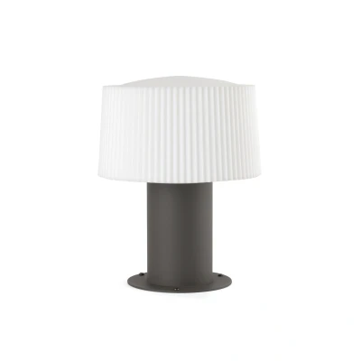 Image of Muffin Outdoor Pedestal Light Dark Grey 1x E27 IP44