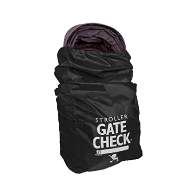 Image of J.L. Childress Gate Check Bag for Standard &amp; Double Strollers Stroller Air Travel Bag, Black