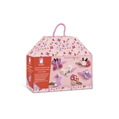 Image of Janod Set of 6 hair clip to Create Flower Garden Les Ateliers Bijoux Children&#039;s Creative Leisure Kit Fine motor skills and creativity From 5 years J09179