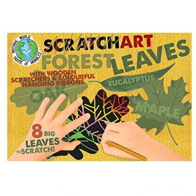 Image of House of Marbles Scratch Art Leaves