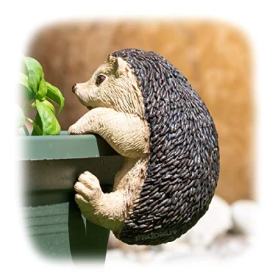 Image of ProdBuy Home Plant Pot Hanging Garden Ornament (Brown Hedgehog)