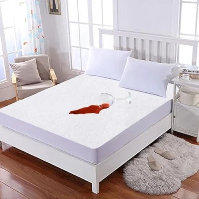 Image of Terry Waterproof Mattress Protector Soft Absorbent 40CM Deep Non Noisy Protectors Anti Allergy, Breathable Fitted Sheet (King)