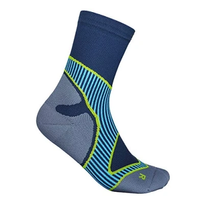 Image of Bauerfeind Run Performance Mid Cut Compression Socks Blue Size 38 40 (EU) for Running and Recovery