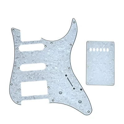Image of Dopro Guitar HSS Pickguard and Tremolo Trem Cover Back Plate fits Yamaha PACIFICA White Pearl