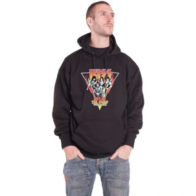 Image of KISS Triangle Band Logo Pullover Hoodie M Black