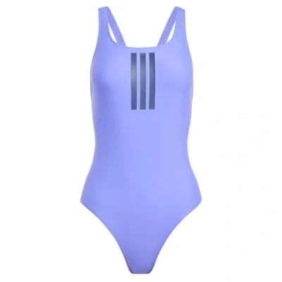 Image of adidas Performance 3STRIPES Swimsuit, Women&#039;s, Size: 8, blue dark