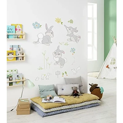 Image of Disney Wall Sticker by Komar Thumper in The Garden 50 x 70 cm (Width Height) 13 Pieces Knocker Bambi Decorative Decoration Children&#039;s Room 14107h