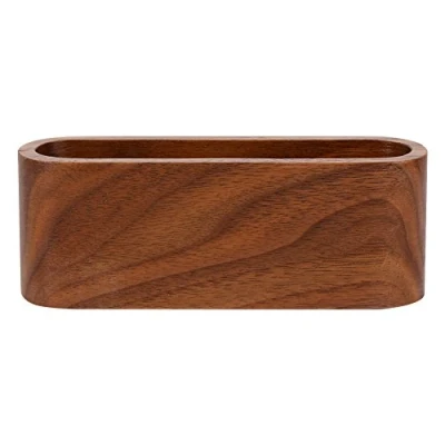 Image of Zerodis Wood Business Card Holder, Wooden Case Storage Box Organizer for Office Name Holder Display Stand Desk Desktop(Brown)