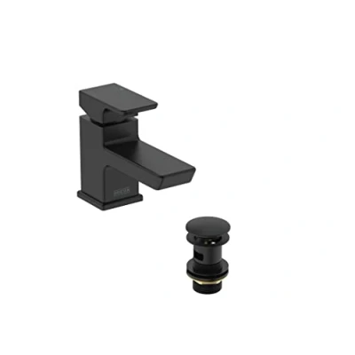 Image of Bristan Cobalt Basin Mixer Tap with Clicker Waste Black (COB BAS BLK)