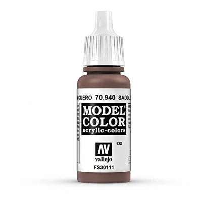 Image of Vallejo Model Color 17 ml Acrylic Paint Saddle Brown