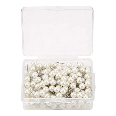 Image of Decorative 200pcs Plastic Push Pin Marking (White)